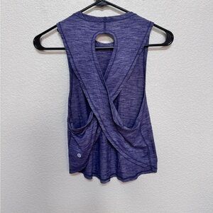 lululemon Fast As Light Muscle Tee Heathered Purple Women’s S